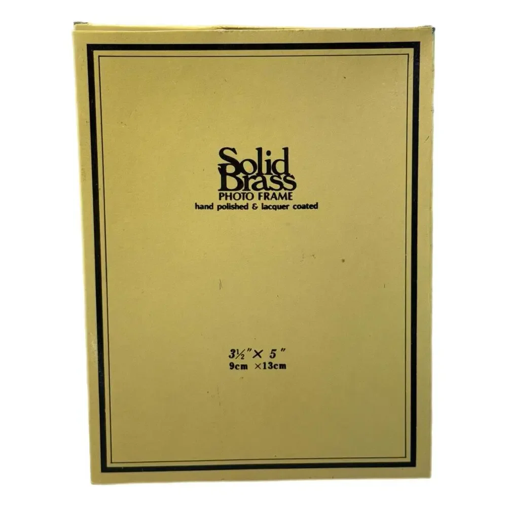 NEW Vintage Bowon Solid Brass Picture Frame 3.5” x 5”